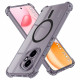 Techsuit  Shockproof Clear Silicone MagSafe  Honor 400  Smoke Black