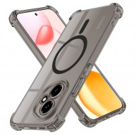 Techsuit  Shockproof Clear Silicone MagSafe  Oppo A5 Pro 4G / A5 Pro 5G  Smoke Black