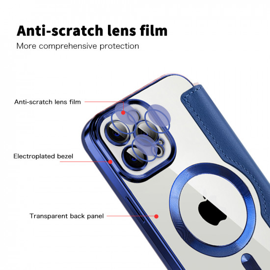 Techsuit  SmartMag Book Case  iPhone 12 Pro  Blue