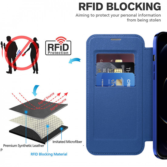 Techsuit  SmartMag Book Case  iPhone 12 Pro  Blue