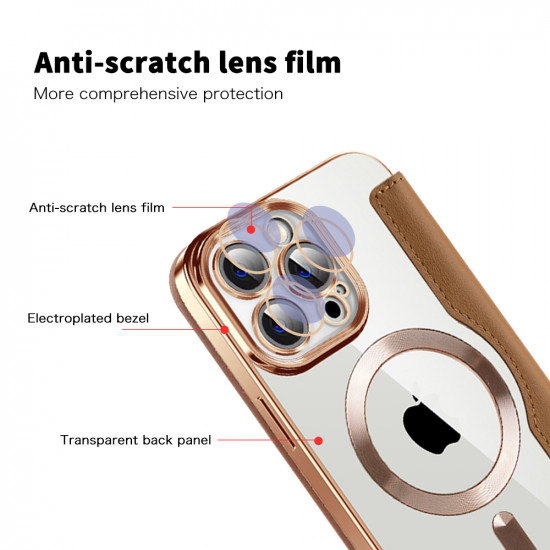 Techsuit  SmartMag Book Case  iPhone 13 Pro  Brown