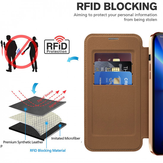 Techsuit  SmartMag Book Case  iPhone 13 Pro  Brown