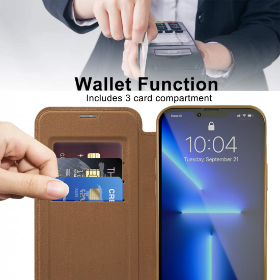 Techsuit  SmartMag Book Case  iPhone 13 Pro  Brown