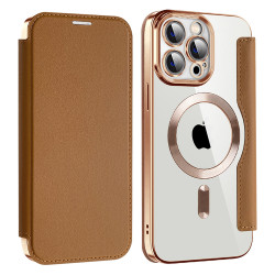 Techsuit  SmartMag Book Case  iPhone 14 Pro Max  Brown