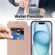 Techsuit SmartMag Book Case iPhone 15 Pink Techsuit SmartMag Book Case iPhone 15 Pink