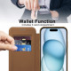 Techsuit SmartMag Book Case iPhone 15 Brown Techsuit SmartMag Book Case iPhone 15 Brown