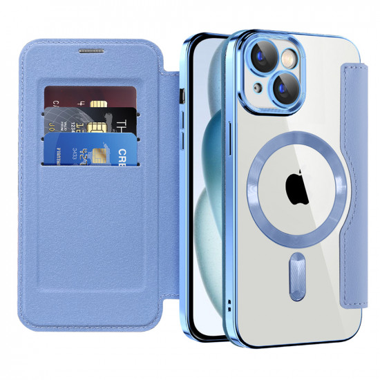 Techsuit  SmartMag Book Case  iPhone 15  Light Blue