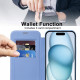 Techsuit  SmartMag Book Case  iPhone 15  Light Blue