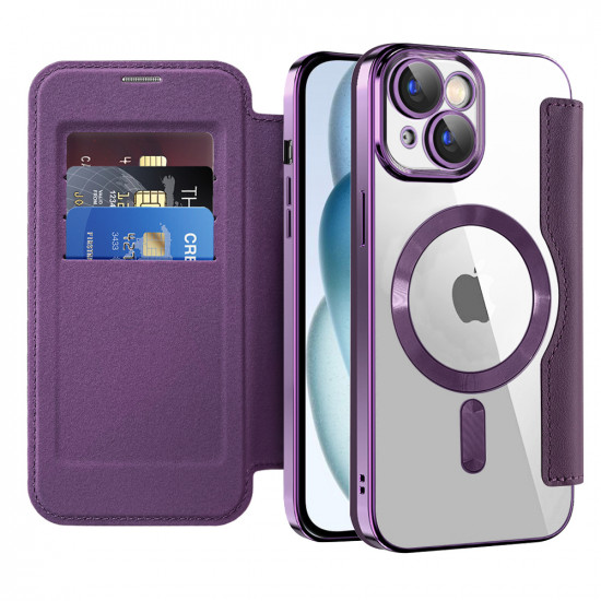 Techsuit  SmartMag Book Case  iPhone 15  Purple