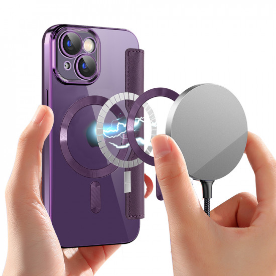 Techsuit  SmartMag Book Case  iPhone 15  Purple