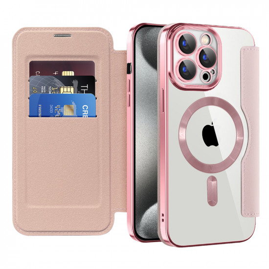 Techsuit  SmartMag Book Case  iPhone 15 Pro  Pink