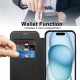 Techsuit  SmartMag Book Case  iPhone 15 Plus  Black