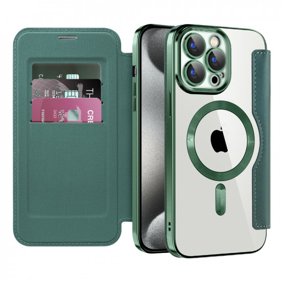 Techsuit  SmartMag Book Case  iPhone 15 Pro Max  Green