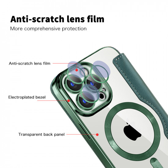 Techsuit  SmartMag Book Case  iPhone 15 Pro Max  Green