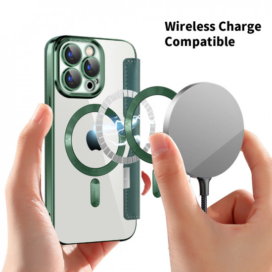 Techsuit  SmartMag Book Case  iPhone 15 Pro Max  Green