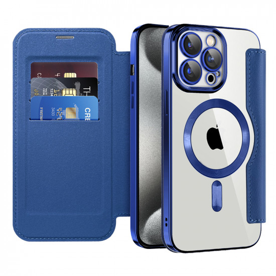 Techsuit  SmartMag Book Case  iPhone 15 Pro Max  Blue