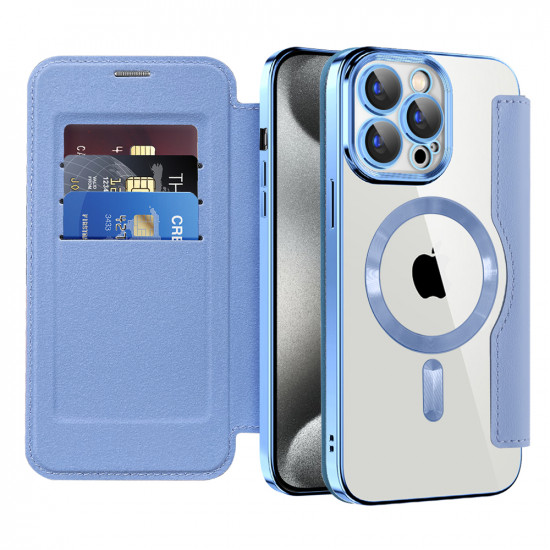Techsuit  SmartMag Book Case  iPhone 15 Pro Max  Light Blue