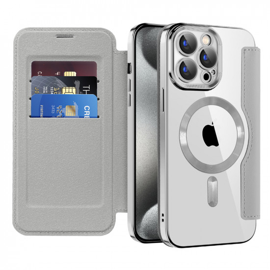 Techsuit  SmartMag Book Case  iPhone 15 Pro Max  Gray