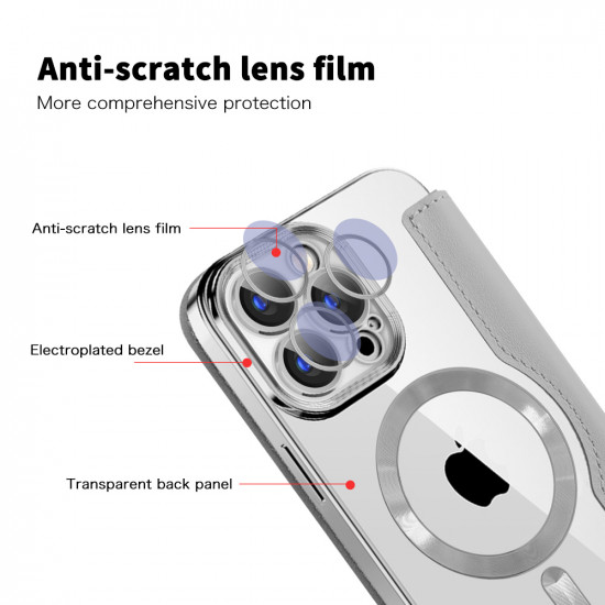 Techsuit  SmartMag Book Case  iPhone 15 Pro Max  Gray