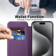 Techsuit SmartMag Book Case iPhone 15 Pro Max Purple Techsuit SmartMag Book Case iPhone 15 Pro Max Purple