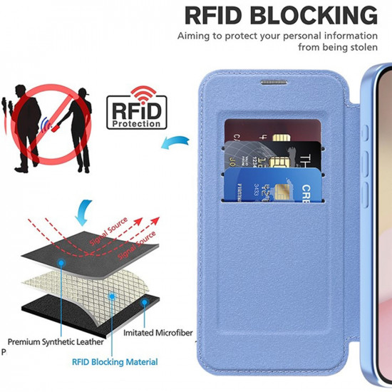 Techsuit  SmartMag Book Case  iPhone 16e  Light Blue