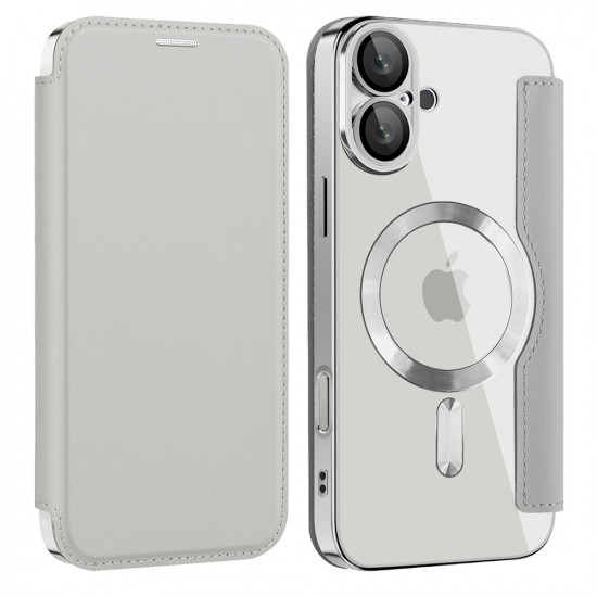 Techsuit  SmartMag Book Case  iPhone 16  Gray