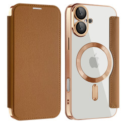 Techsuit  SmartMag Book Case  iPhone 16 Plus  Brown