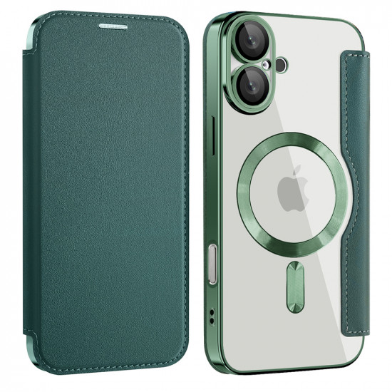 Techsuit  SmartMag Book Case  iPhone 16 Plus  Green