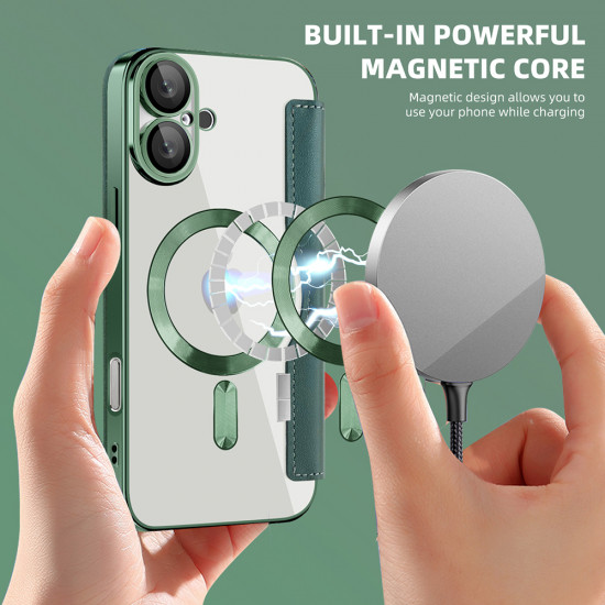 Techsuit  SmartMag Book Case  iPhone 16 Plus  Green