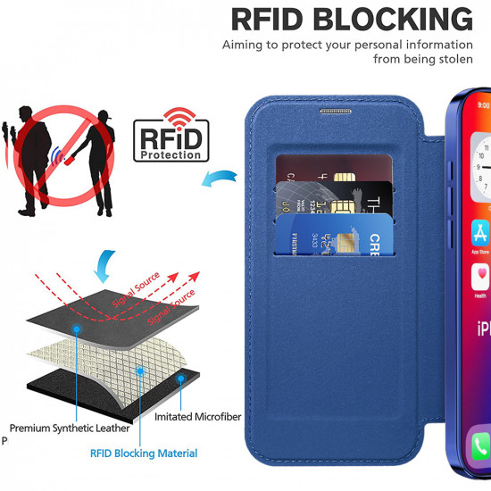 Techsuit  SmartMag Book Case  iPhone 16 Plus  Blue
