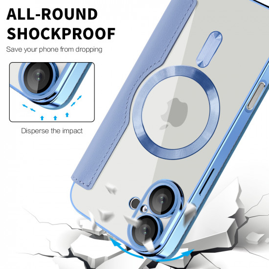 Techsuit  SmartMag Book Case  iPhone 16 Plus  Light Blue