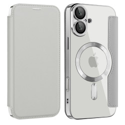Techsuit  SmartMag Book Case  iPhone 16 Plus  Gray