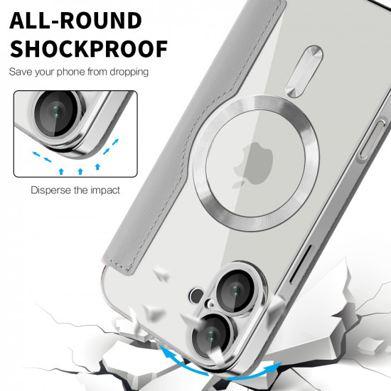 Techsuit  SmartMag Book Case  iPhone 16 Plus  Gray