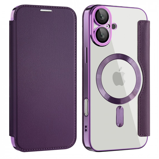 Techsuit  SmartMag Book Case  iPhone 16 Plus  Purple