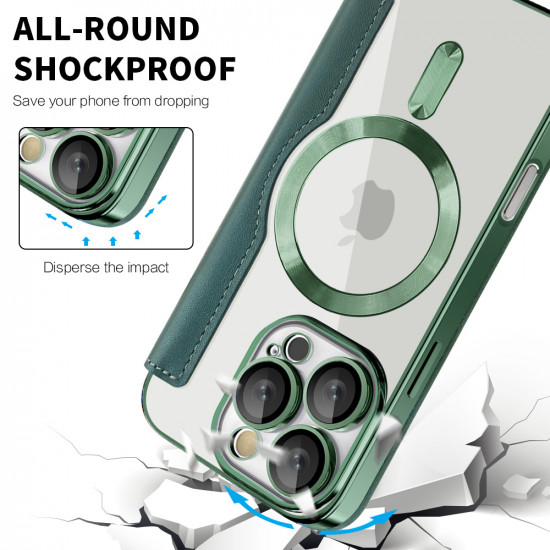 Techsuit  SmartMag Book Case  iPhone 16 Pro  Green
