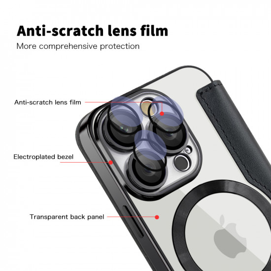 Techsuit  SmartMag Book Case  iPhone 16 Pro Max  Black