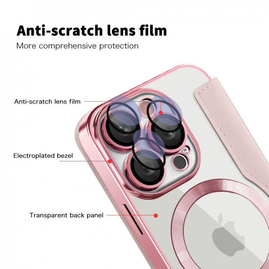 Techsuit  SmartMag Book Case  iPhone 16 Pro Max  Pink