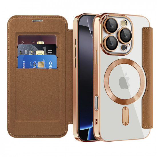 Techsuit  SmartMag Book Case  iPhone 16 Pro Max  Brown