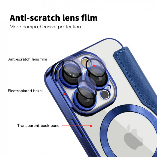 Techsuit  SmartMag Book Case  iPhone 16 Pro Max  Blue