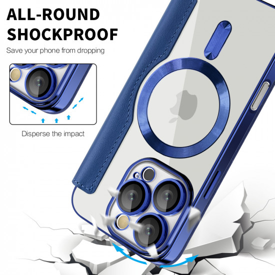 Techsuit  SmartMag Book Case  iPhone 16 Pro Max  Blue