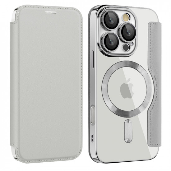 Techsuit  SmartMag Book Case  iPhone 16 Pro Max  Gray