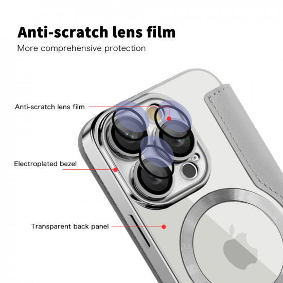Techsuit  SmartMag Book Case  iPhone 16 Pro Max  Gray