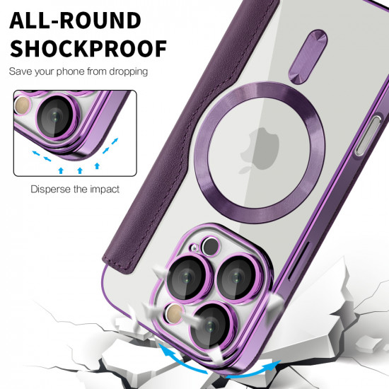 Techsuit  SmartMag Book Case  iPhone 16 Pro Max  Purple