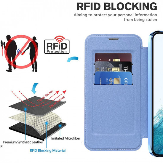 Techsuit  SmartMag Book Case  Samsung Galaxy S22 5G  Light Blue