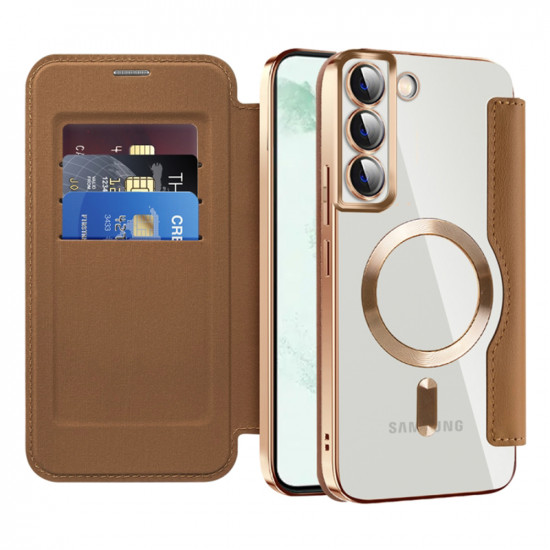 Techsuit  SmartMag Book Case  Samsung Galaxy S22 Plus 5G  Brown
