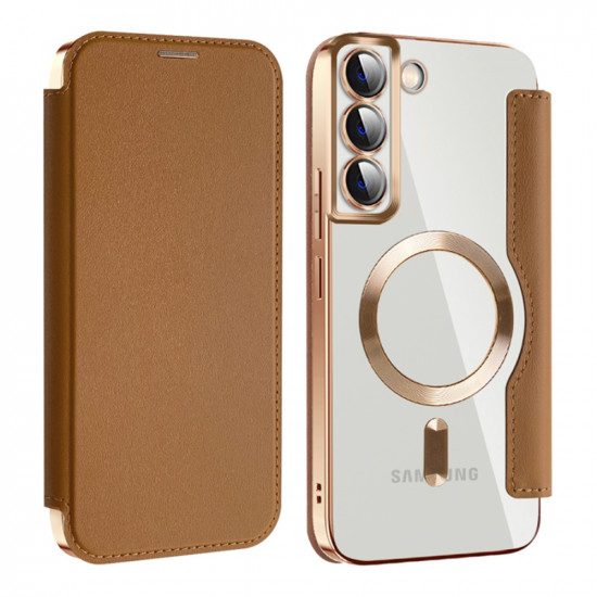 Techsuit  SmartMag Book Case  Samsung Galaxy S22 Plus 5G  Brown