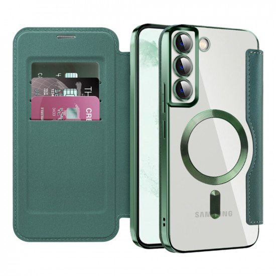 Techsuit  SmartMag Book Case  Samsung Galaxy S22 Plus 5G  Green