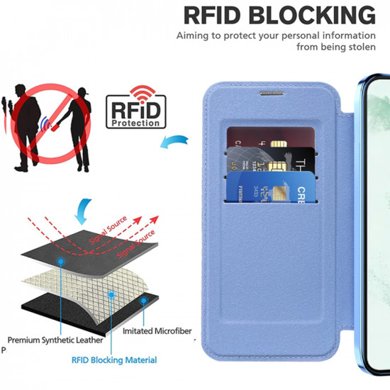 Techsuit  SmartMag Book Case  Samsung Galaxy S22 Plus 5G  Light Blue