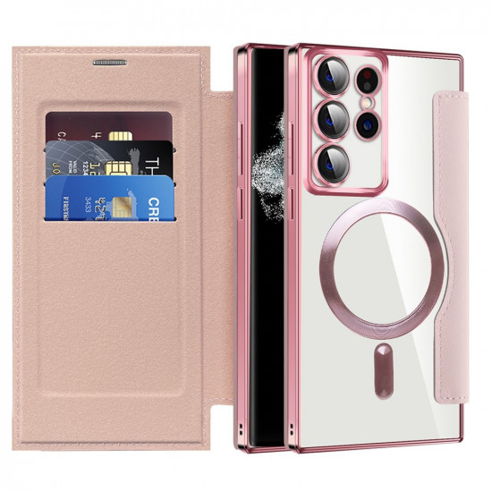 Techsuit  SmartMag Book Case  Samsung Galaxy S22 Ultra 5G  Pink
