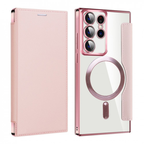 Techsuit  SmartMag Book Case  Samsung Galaxy S22 Ultra 5G  Pink